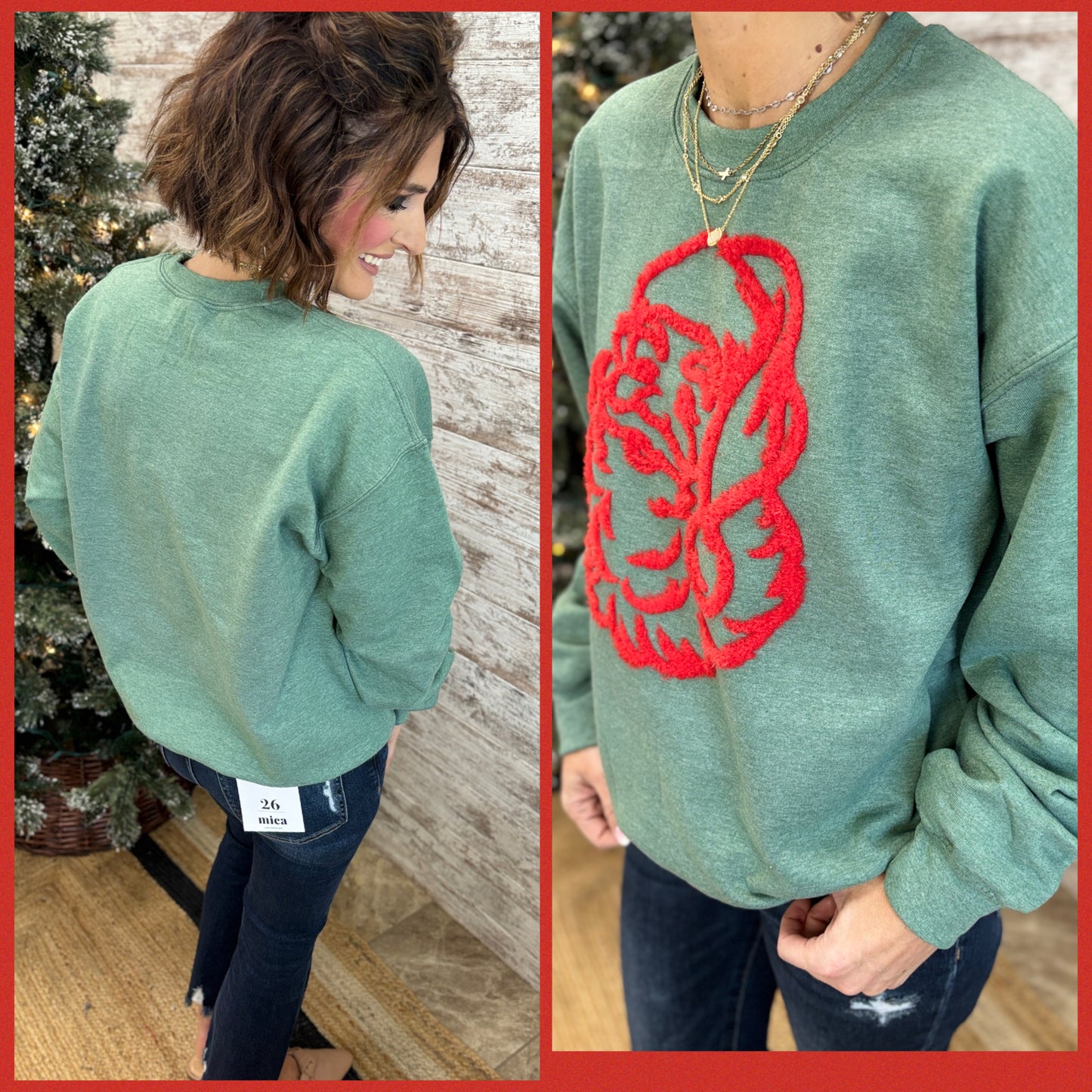 Fuzzy Santa Crewneck