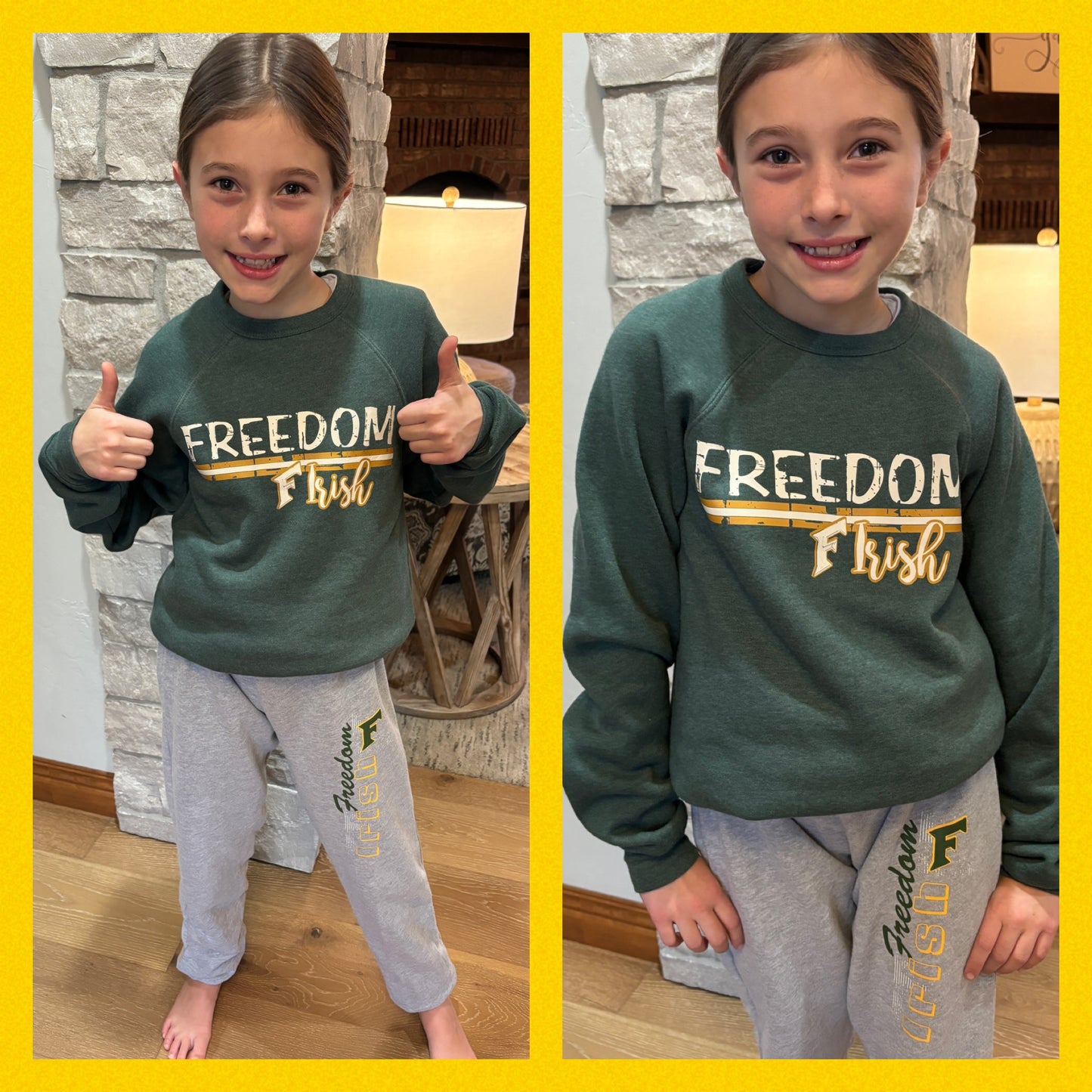 Freedom Irish Youth Forest Crewneck