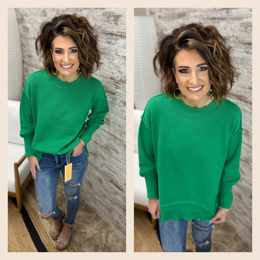 Green Pullover Sweater