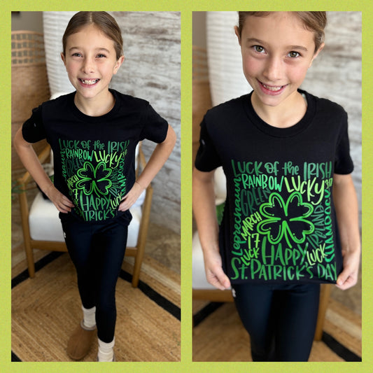 St. Patty's Day Youth Black Tee
