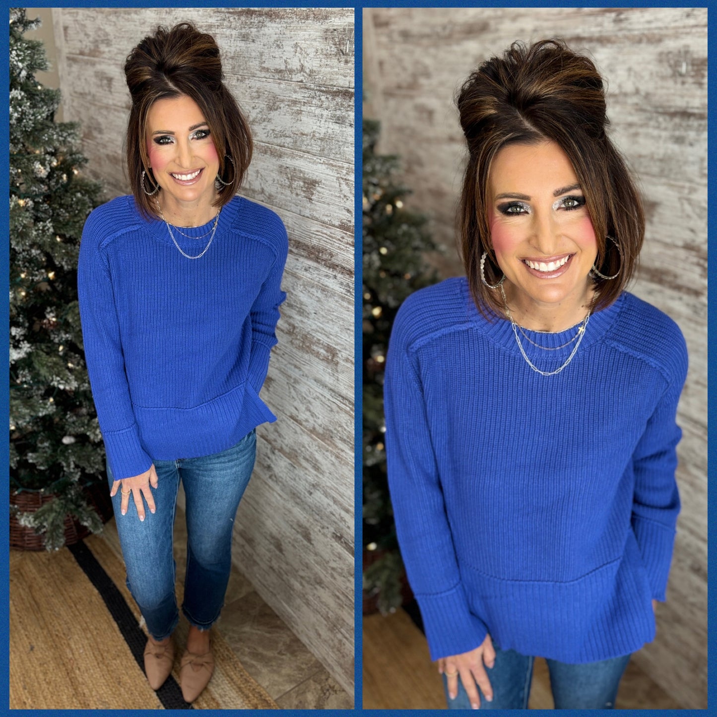 Ribbed Side Slit Sweater ~ 2 Colors