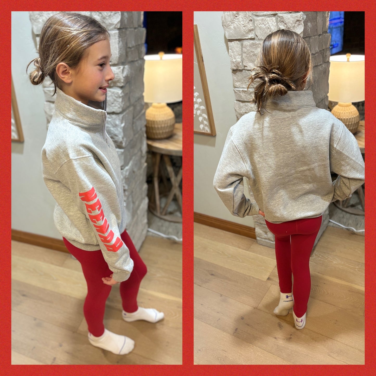 Neenah Rockets Youth Enza Grey 1/4 Zip