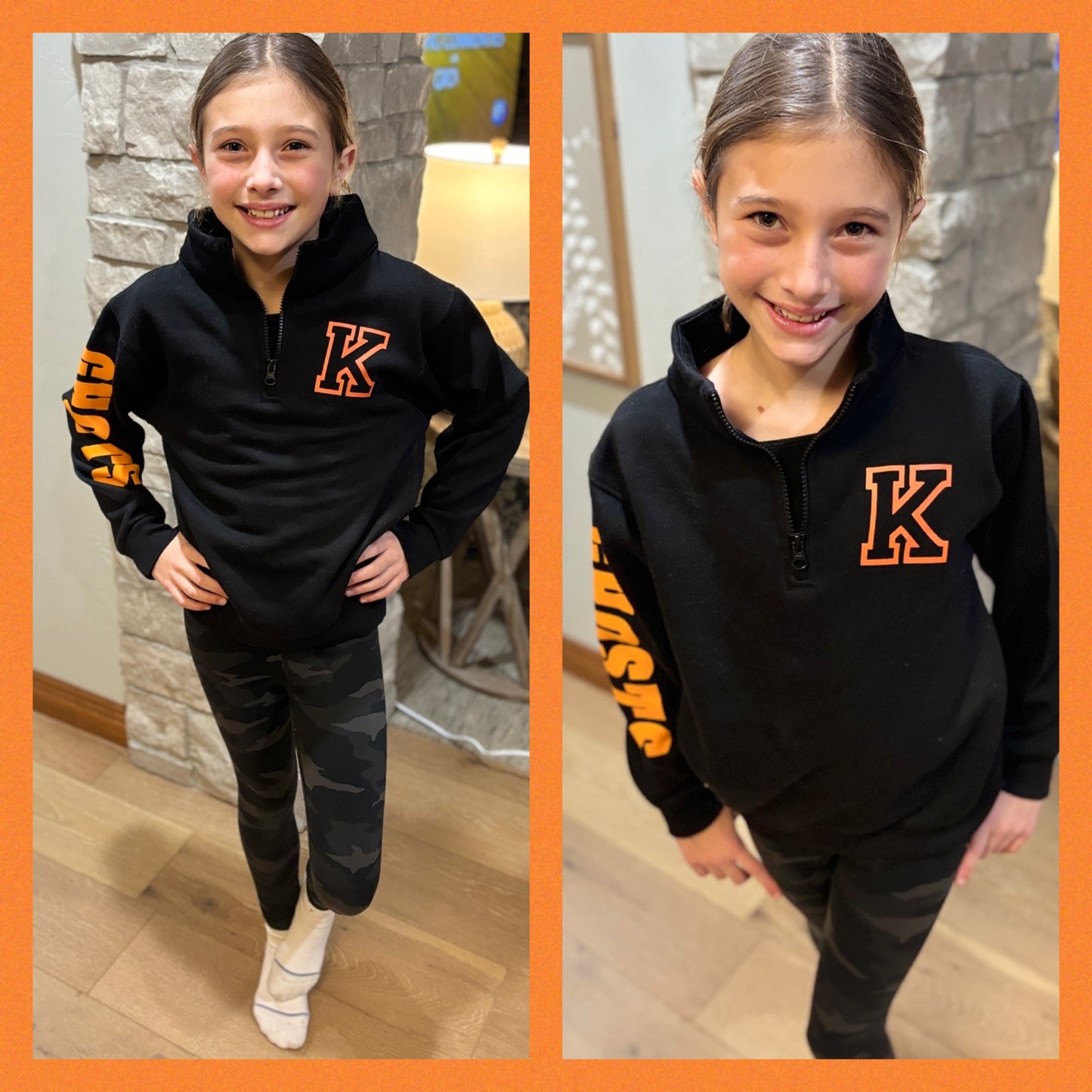 Kaukauna Ghosts Youth Enza Black 1/4 Zip