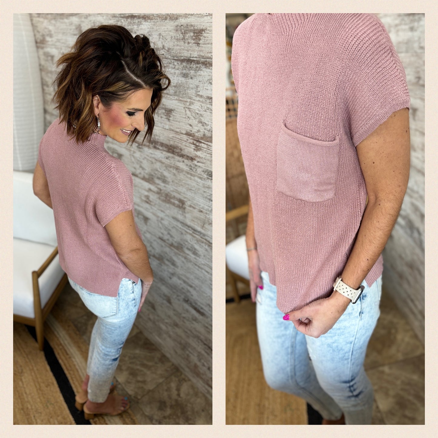 Dolman Short Sleeve Sweater