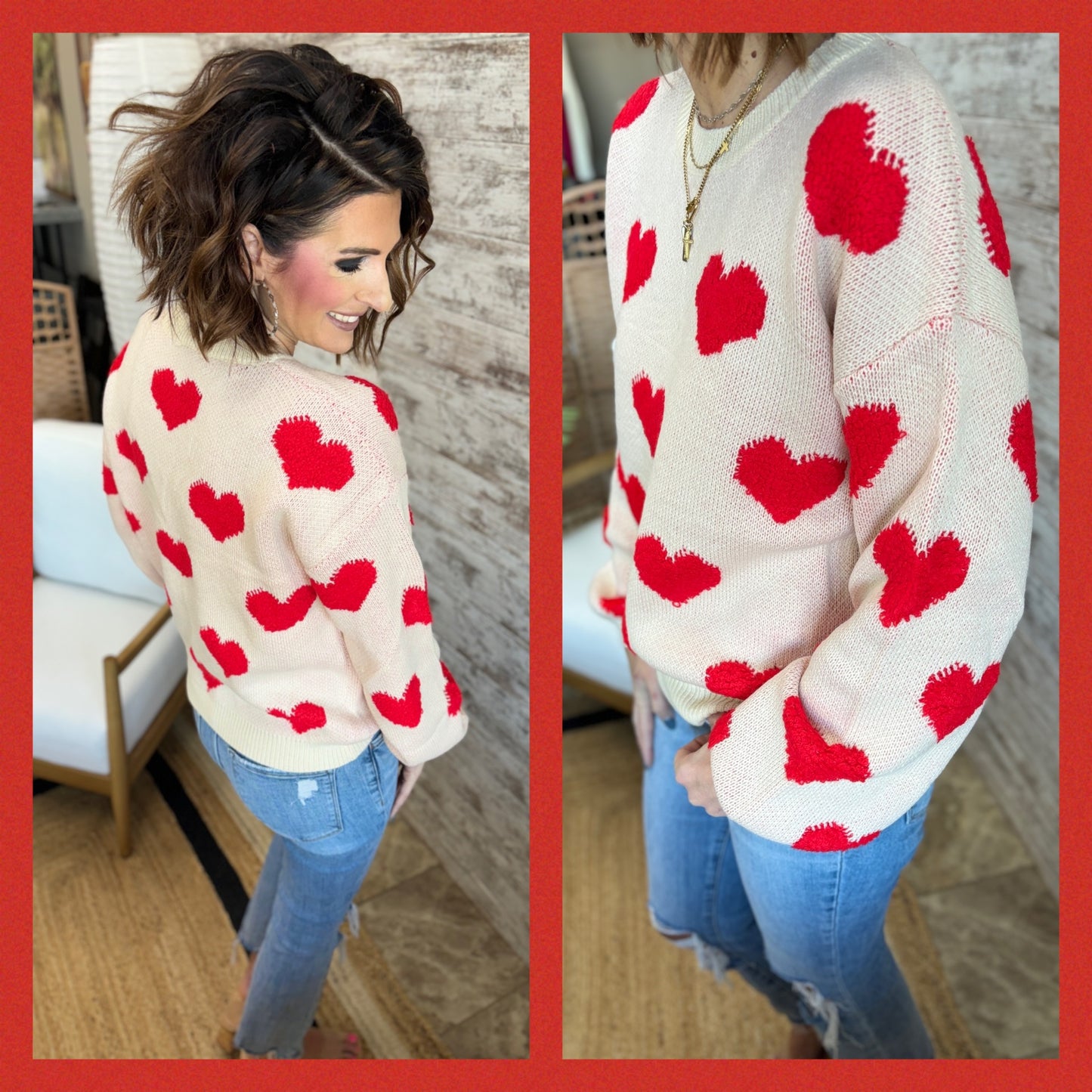 Oatmeal Heart Sweater