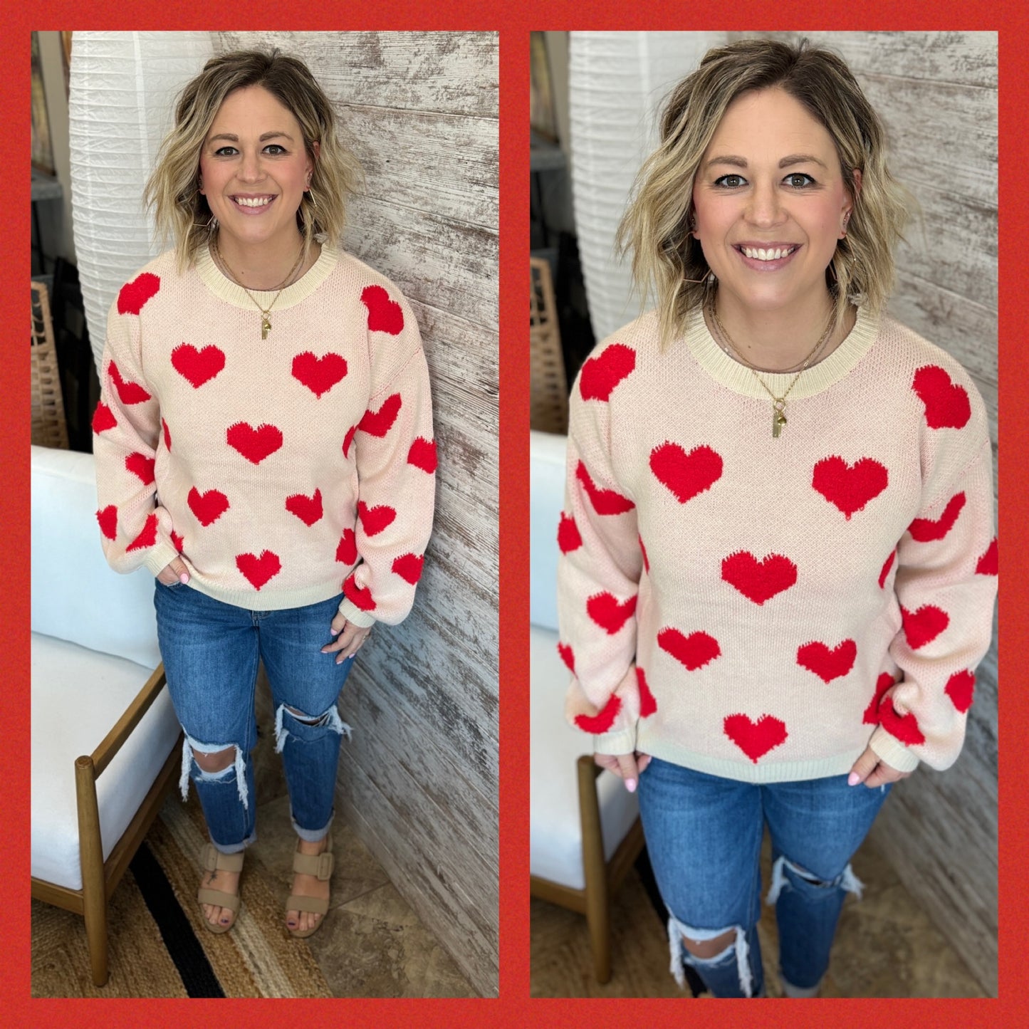 Oatmeal Heart Sweater