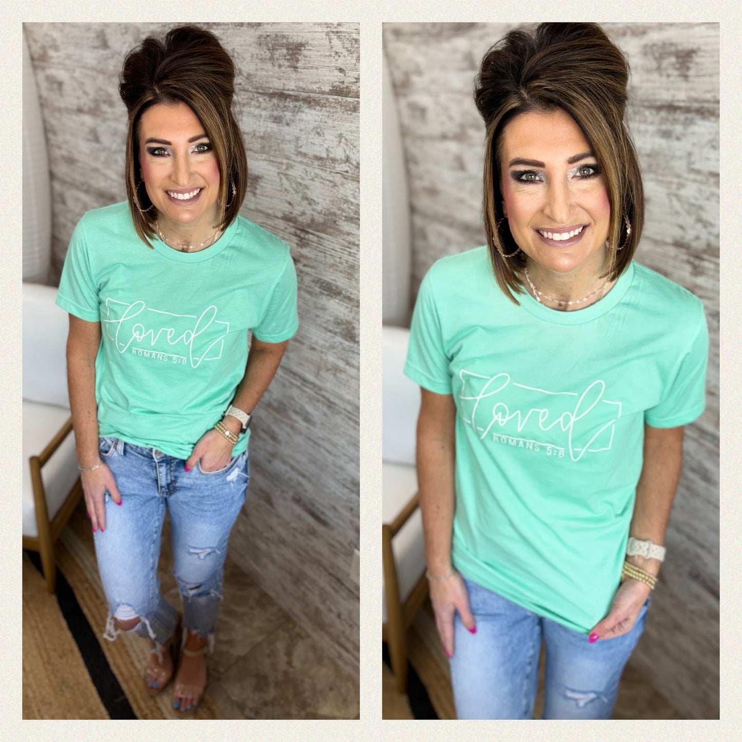 "Loved" Christan Tee Bella Tee~ 3 Colors