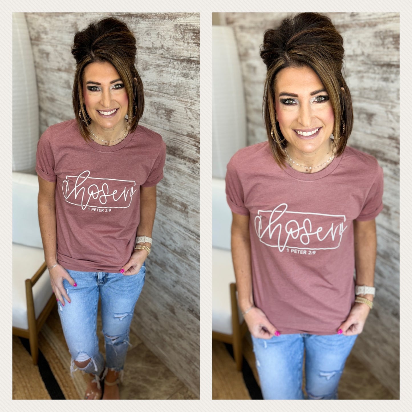 "Chosen" Christan Tee Bella Tee~ 3 Colors