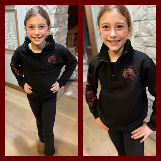 Winneconne Wolves Youth Enza Black 1/4 Zip