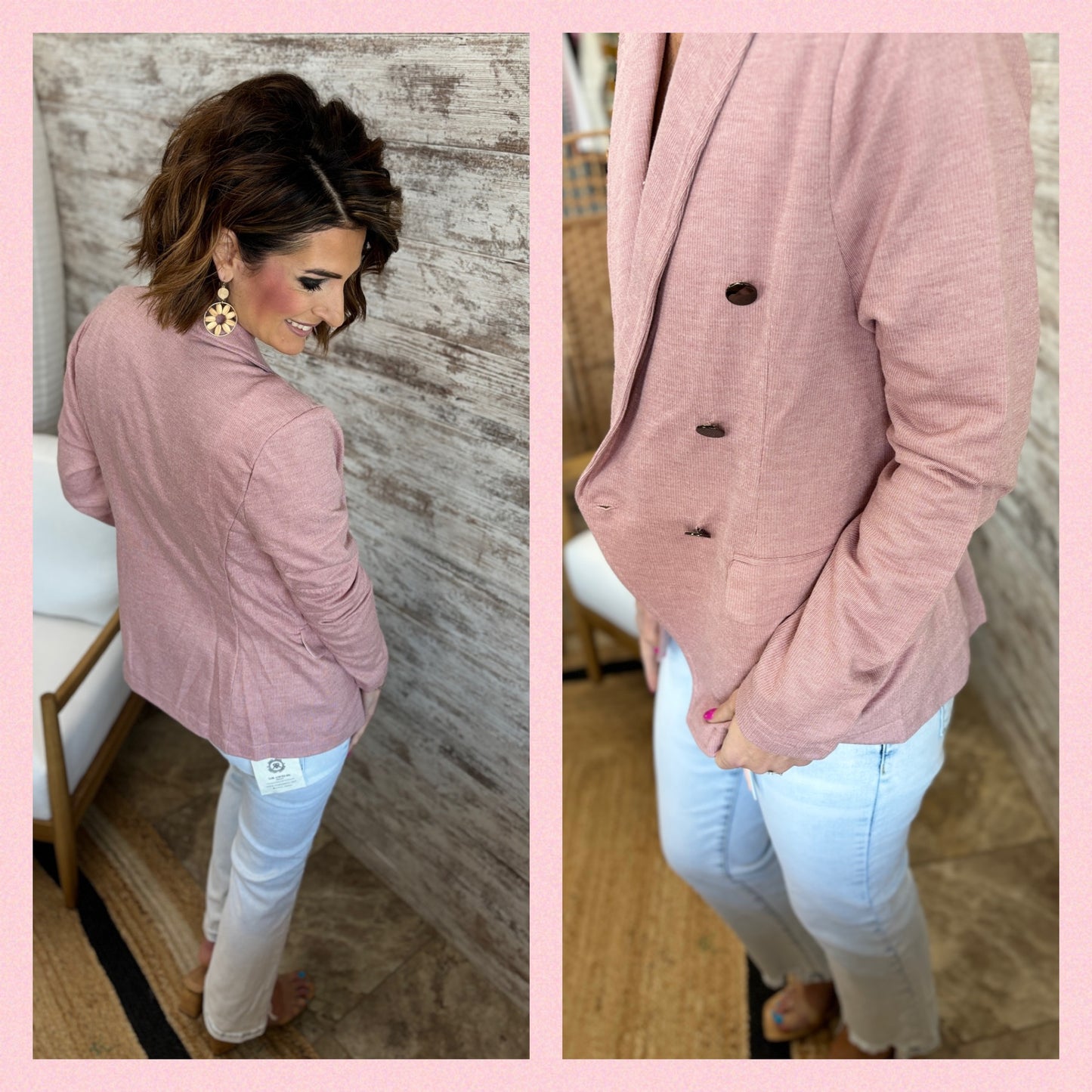 DOUBLE BREAST KNIT BLAZER~ 2 Colors