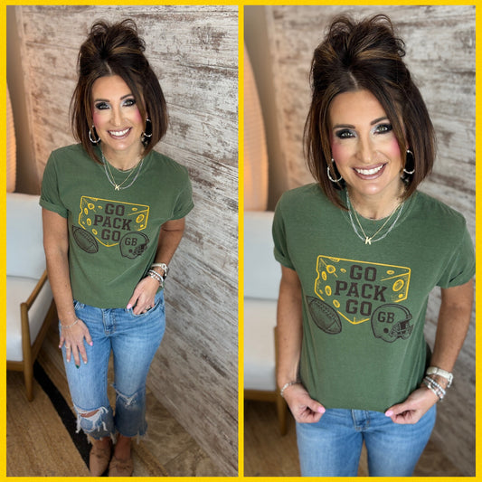 Go Pack Go Heavy Blend Comfort Colors Moss Tee