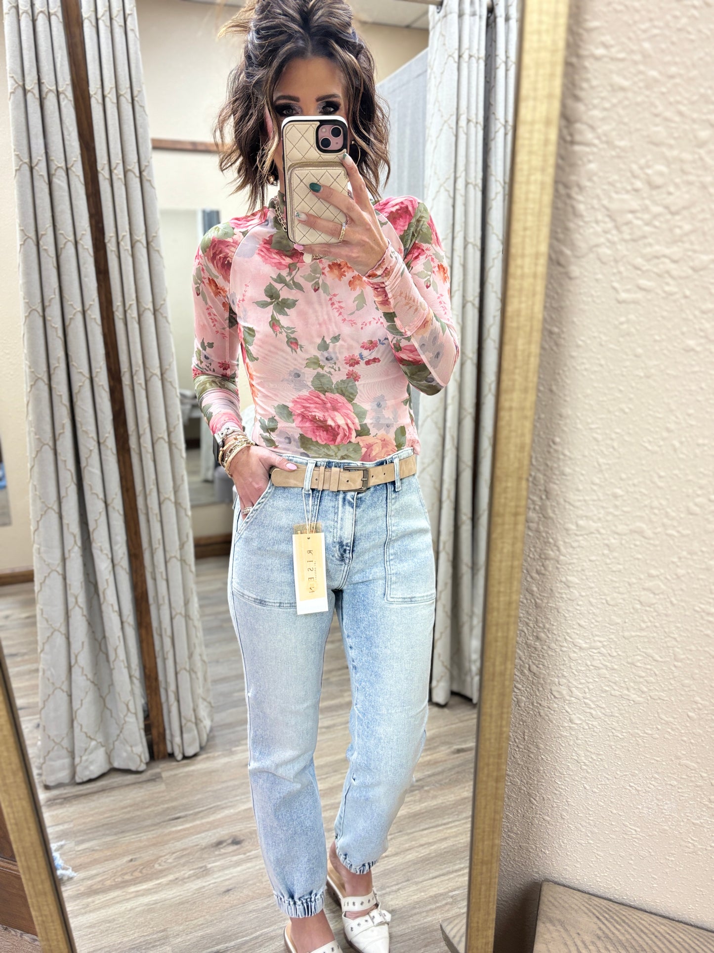 Risen Acid Wash Jogger Denim RDP5652