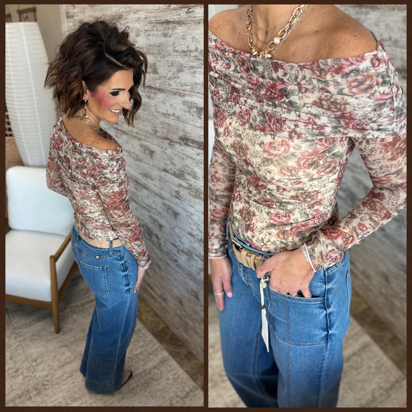 Floral Mesh Bodysuit