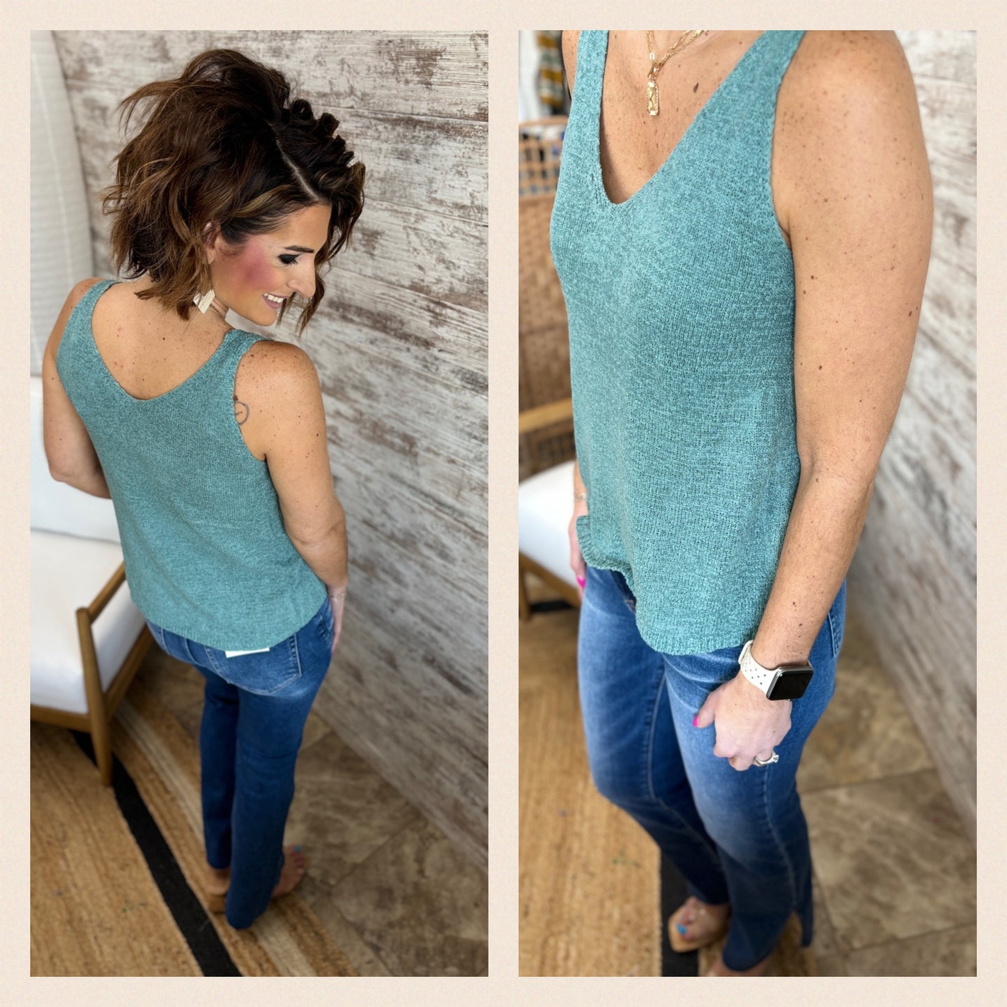 SOLID KNIT TANK PULLOVER~ 2 Colors