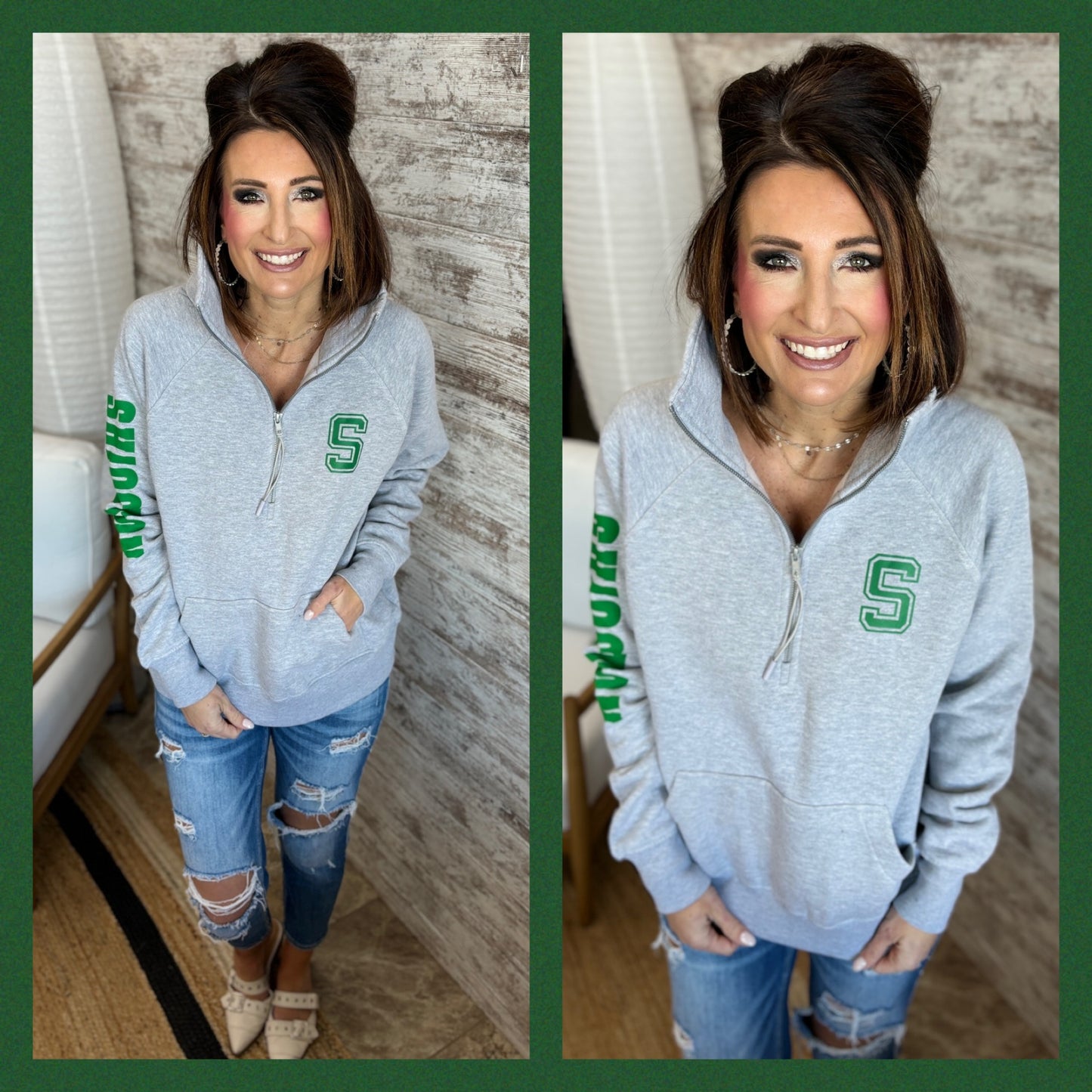 Shiocton Enza Ladies Grey 1/4 Zip