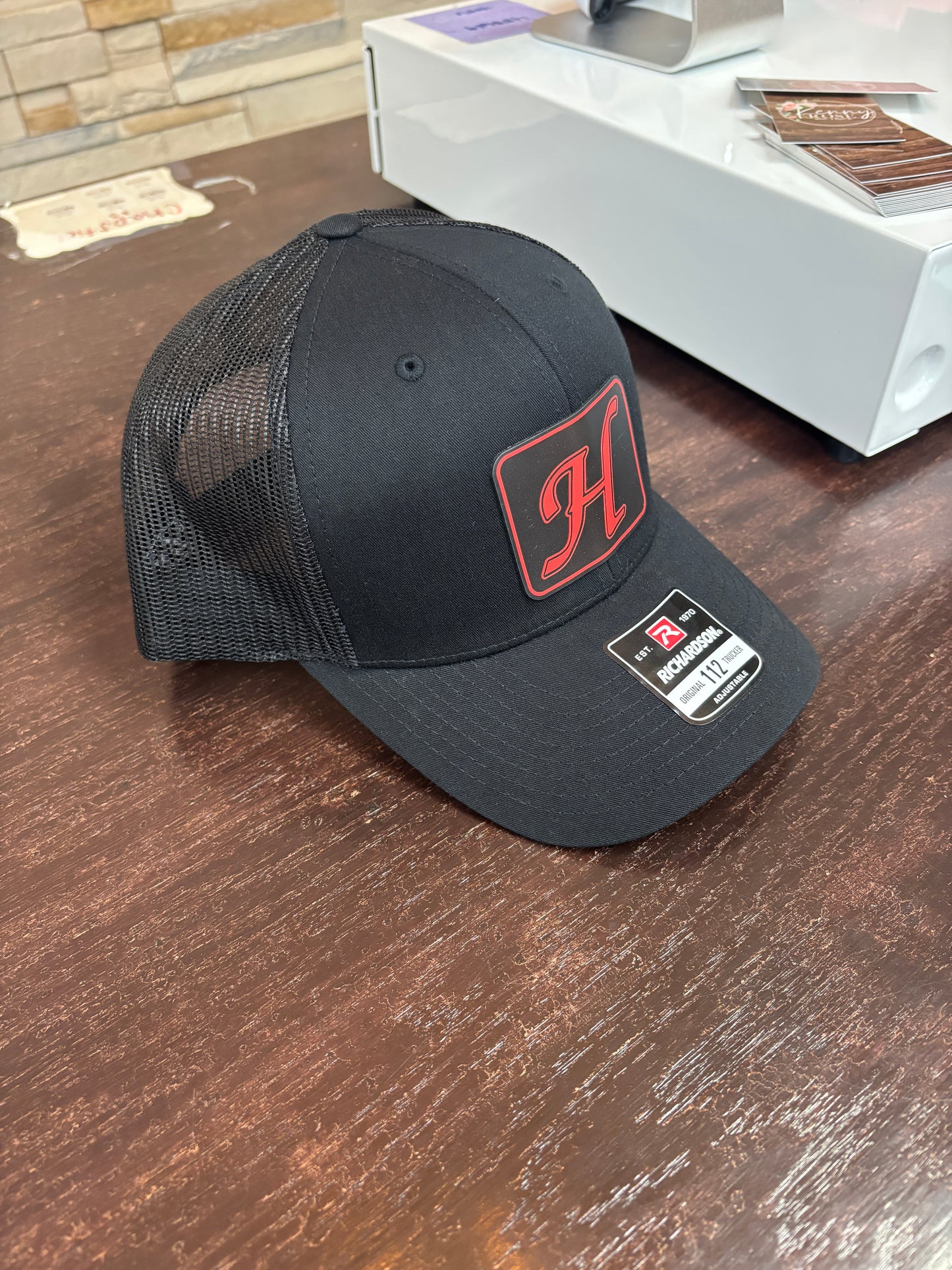 Hortonville All Black Colored Patch Trucker Hat