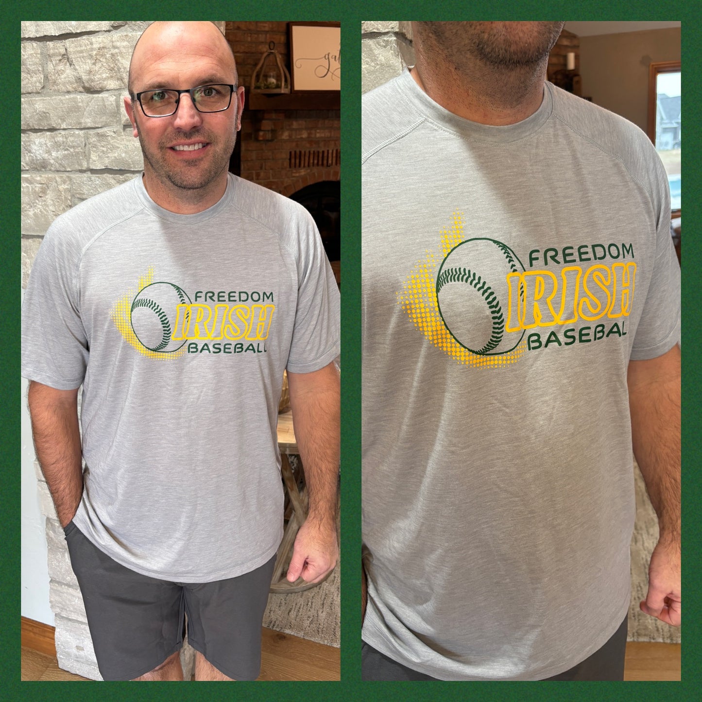 Freedom Irish Baseball Moisture Wicking Tee~ 3 Options!