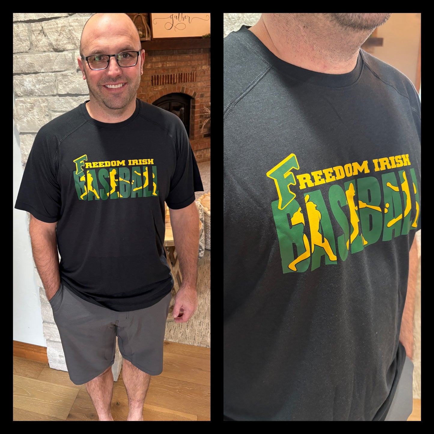 Freedom Irish Baseball Moisture Wicking Tee~ 3 Options!