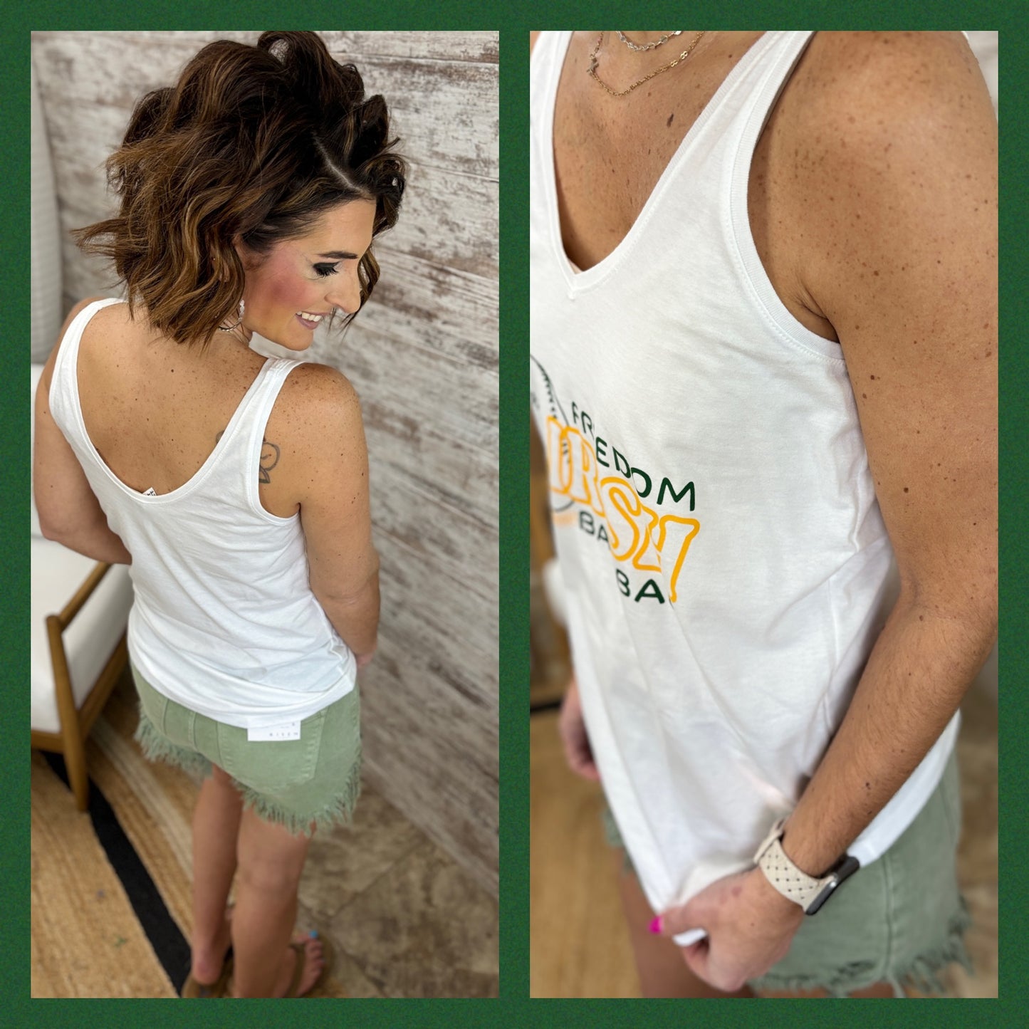 Freedom Irish Baseball Ladies Perfect Blend Tank~ 3 Colors!