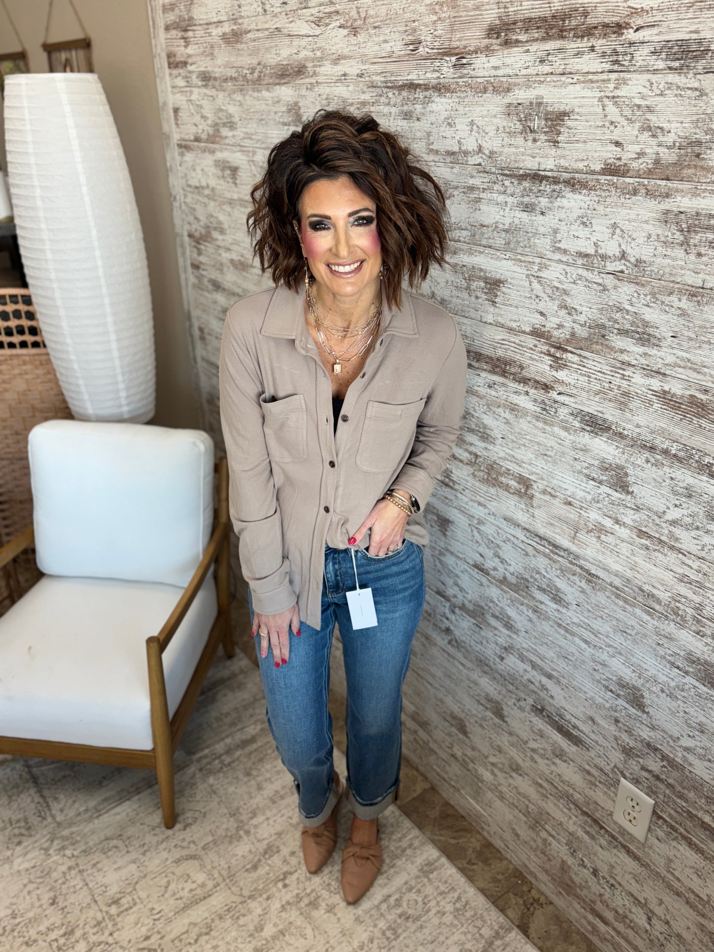 Vervet Victoria High Rise Cuffed Jeans T6666