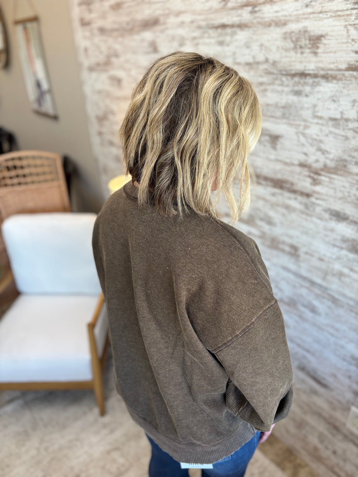 Espresso Acid Wash Pullover