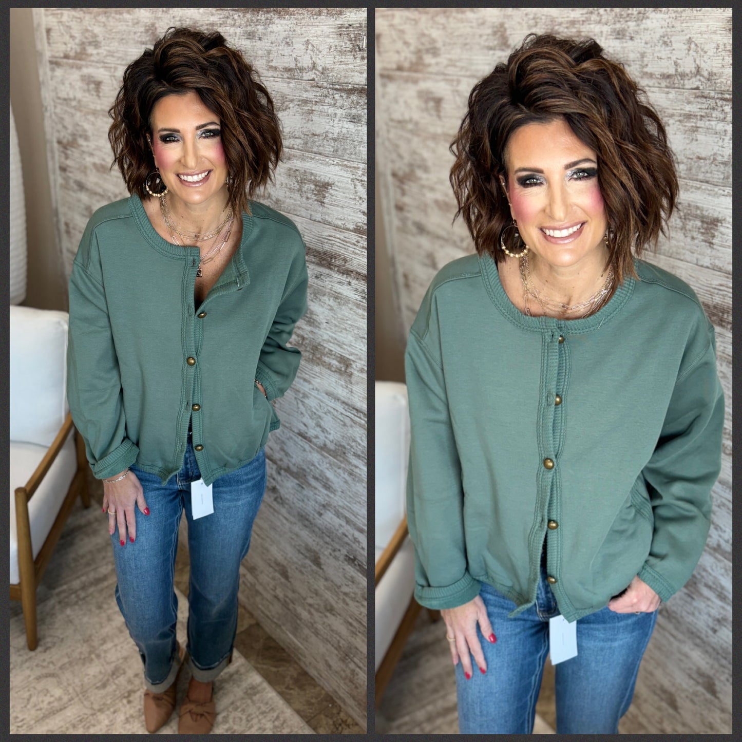 Silky Pine Belle Bloom Cardigan