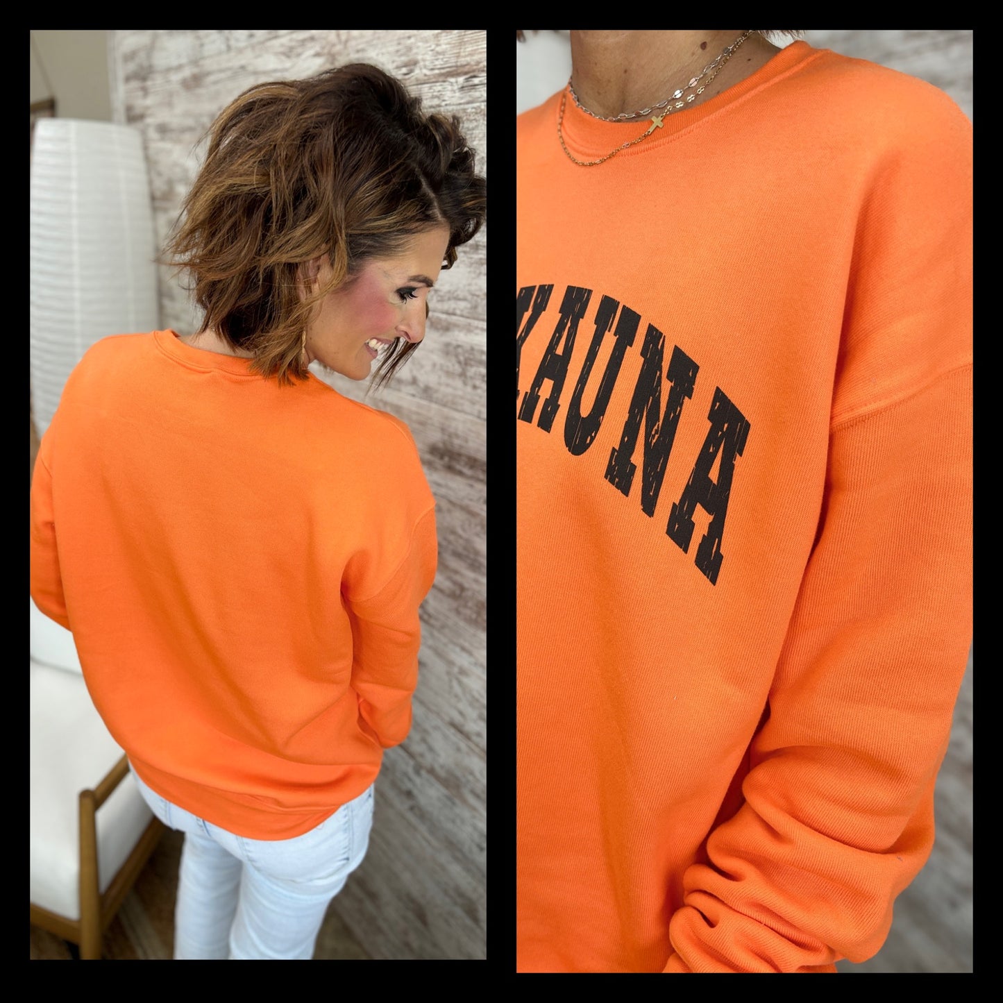 Kaukauna Orange Soft Bella Crewneck