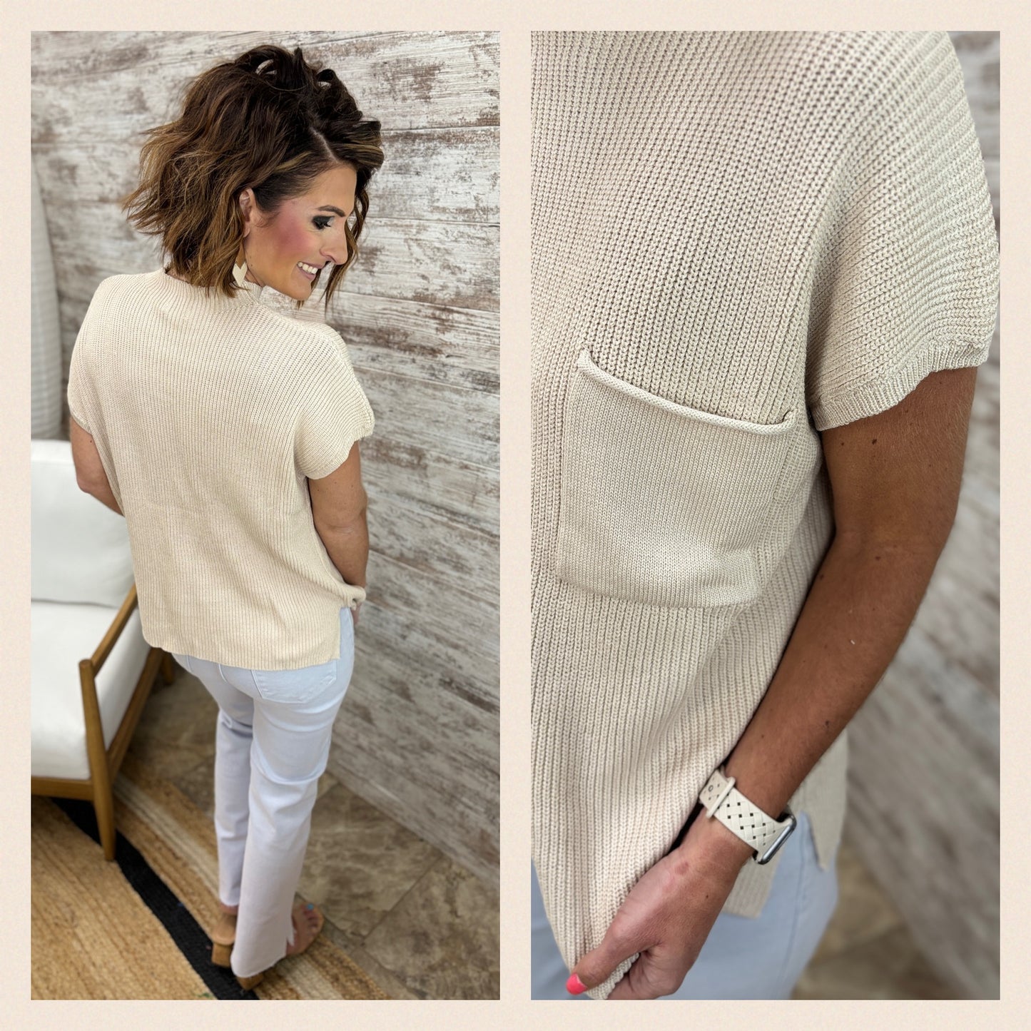 Dolman Short Sleeve Sweater