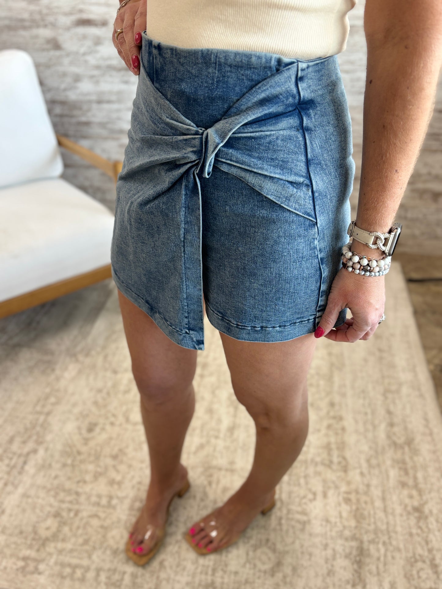 Flying Tomato Acid Wash Skort