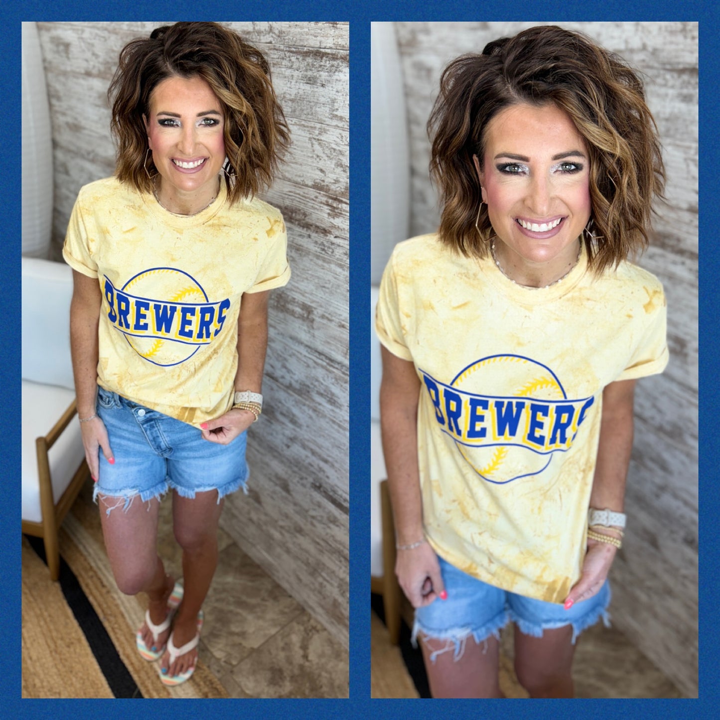 Brewers Yellow Colorblast Tee