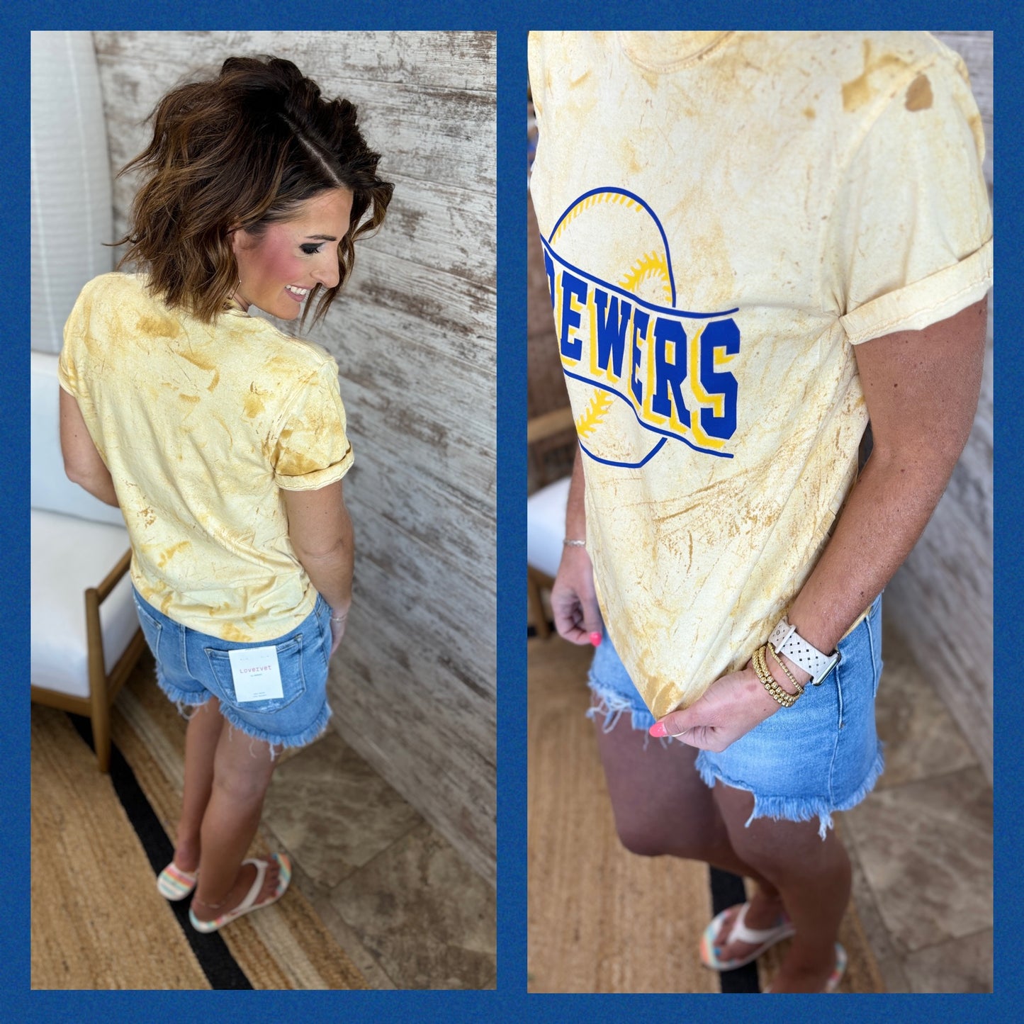 Brewers Yellow Colorblast Tee