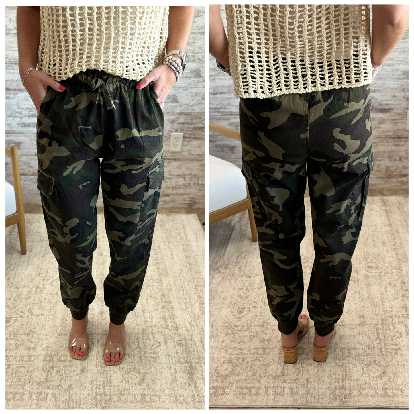 Camo Cargo Jogger Pants
