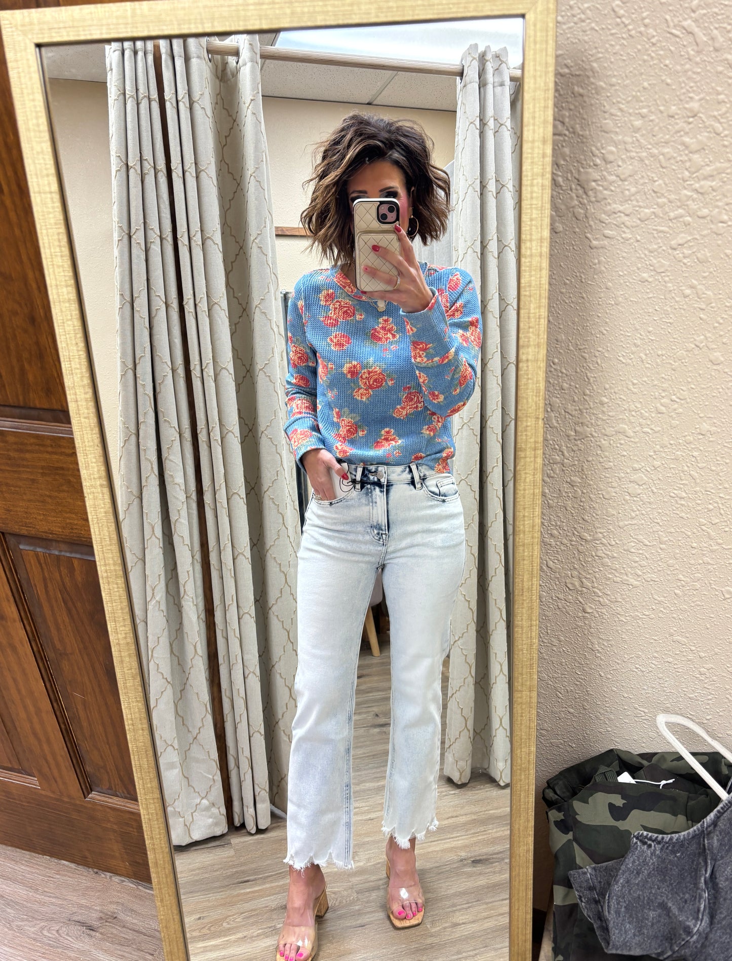 Mica High Rise Acid Crop Jean~ MDP-T3660B