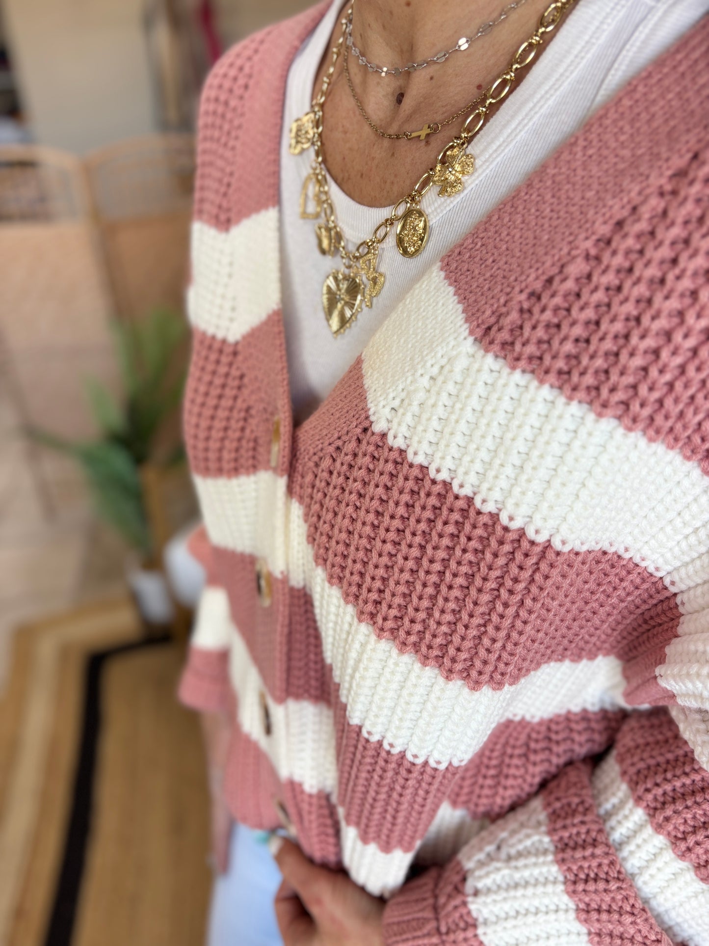 Gold Charm Heart Necklace