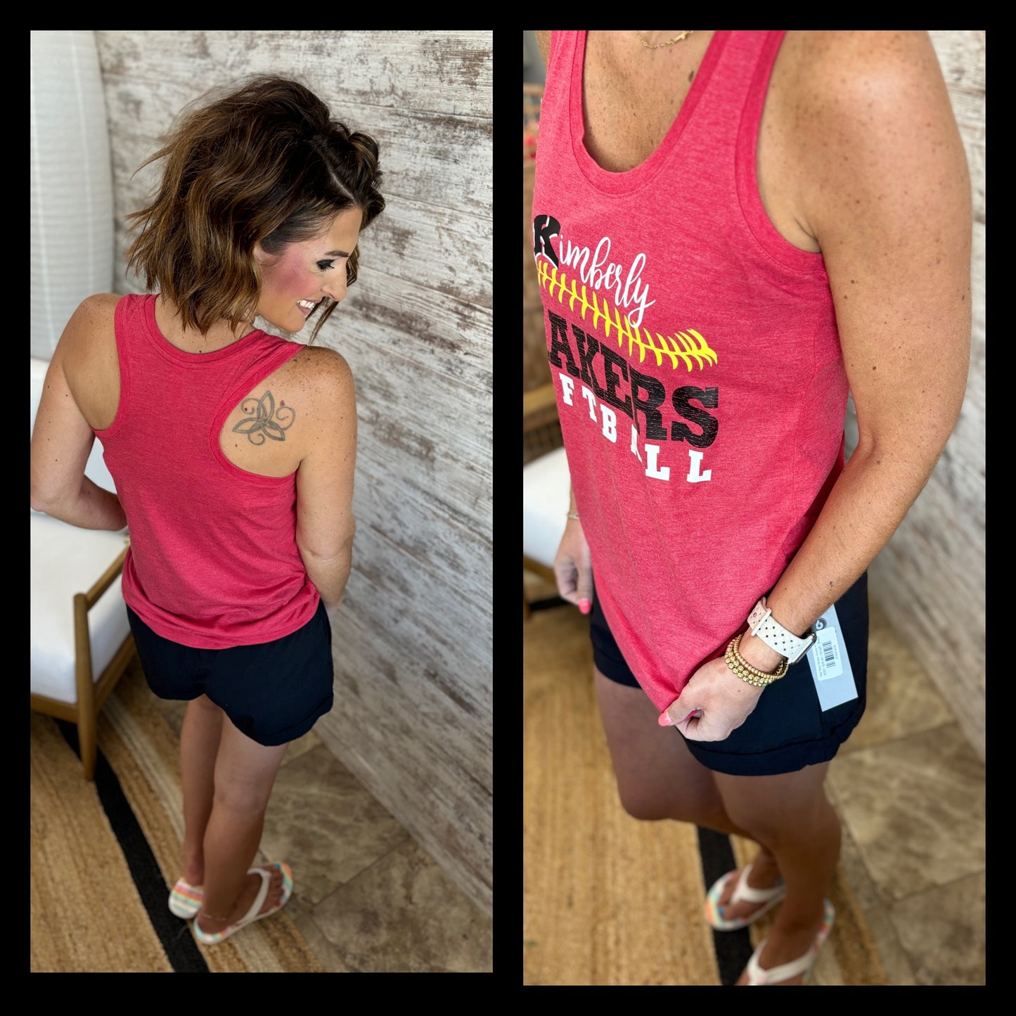 Kimberly Makers Softball Red Racer Tank