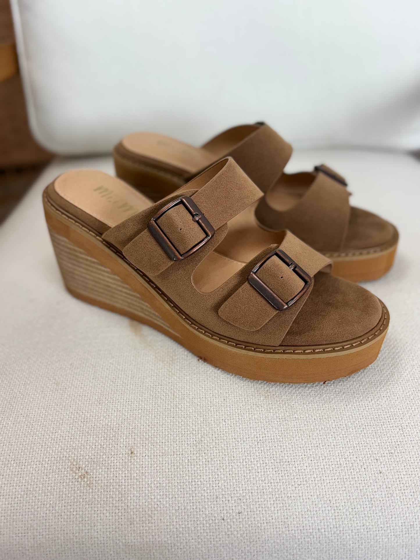 Mi.iM Janelle Taupe Wedge Sandal