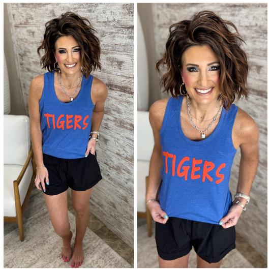 Wrightstown Tigers Puff District Royal Racer Tank