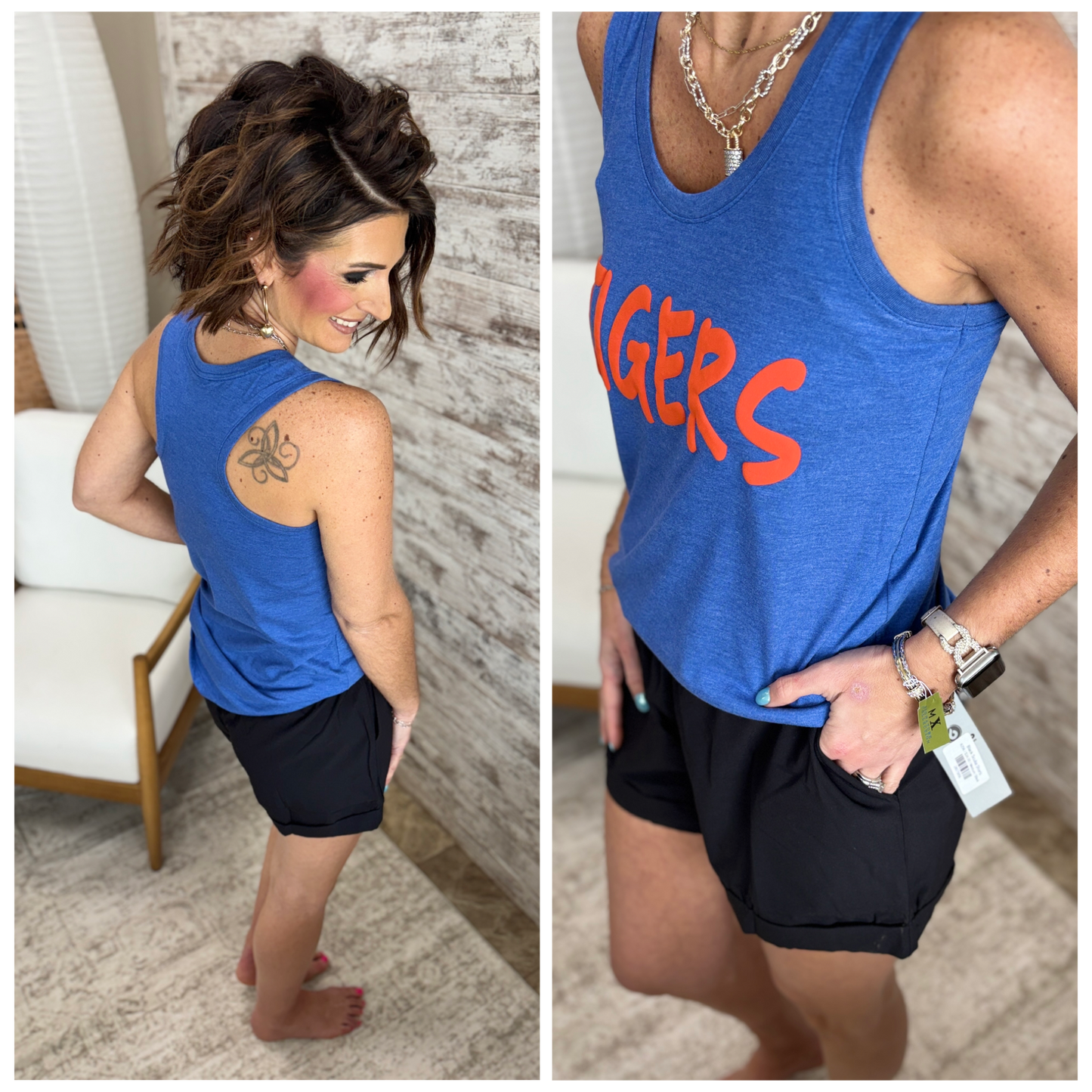 Wrightstown Tigers Puff District Royal Racer Tank