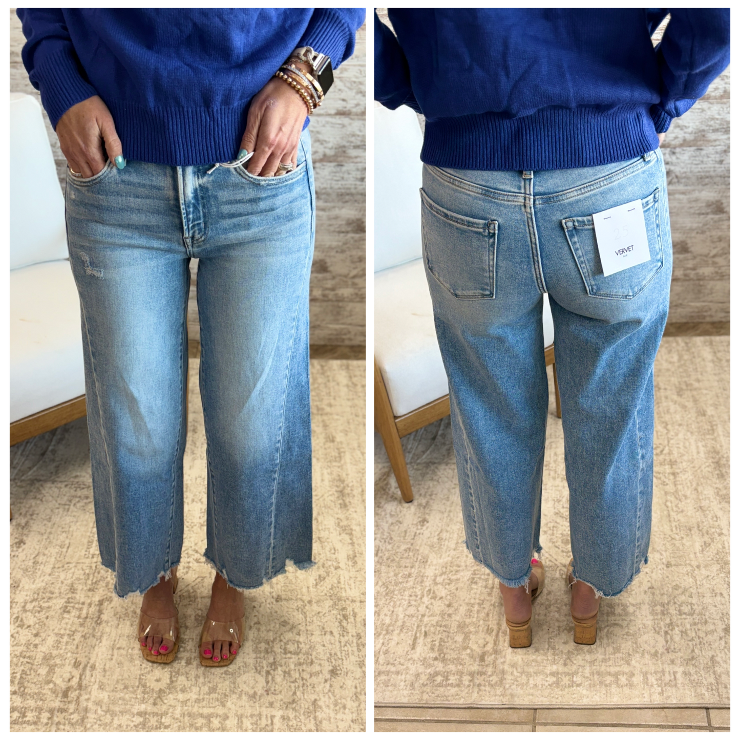 Vervet Olivia High Rise Side Panel Denim