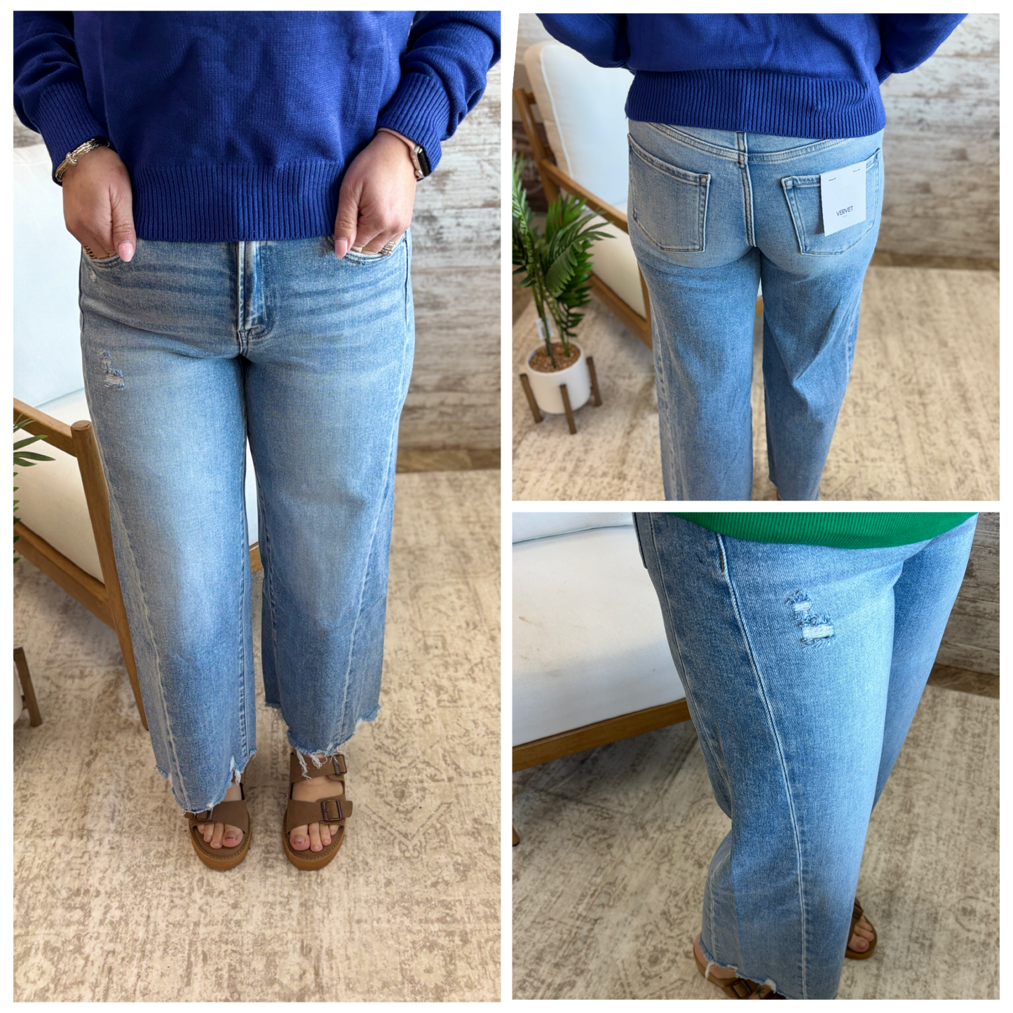 Vervet Olivia High Rise Side Panel Denim