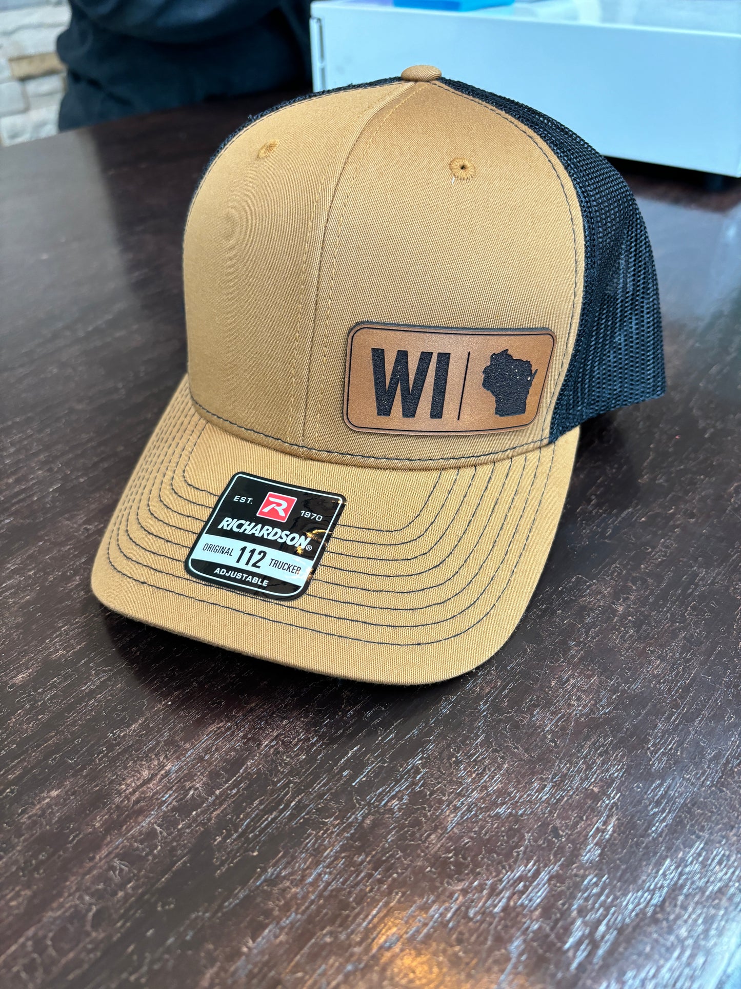 Cork Leather Patch Trucker Hat