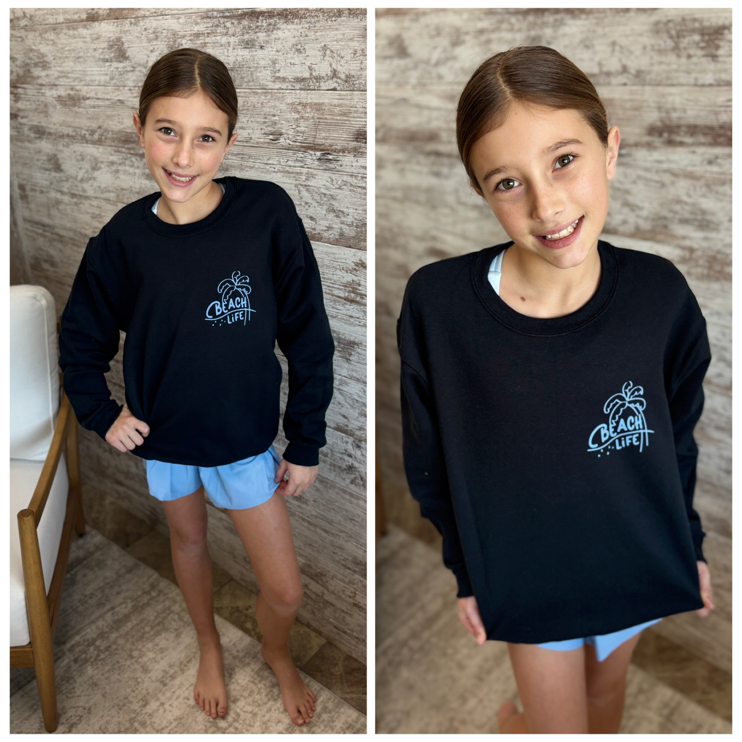 Life is Better at the Beach JERZEES Crew ~ Youth ~ 2 Colors