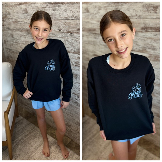 Life is Better at the Beach JERZEES Crew ~ Youth ~ 2 Colors