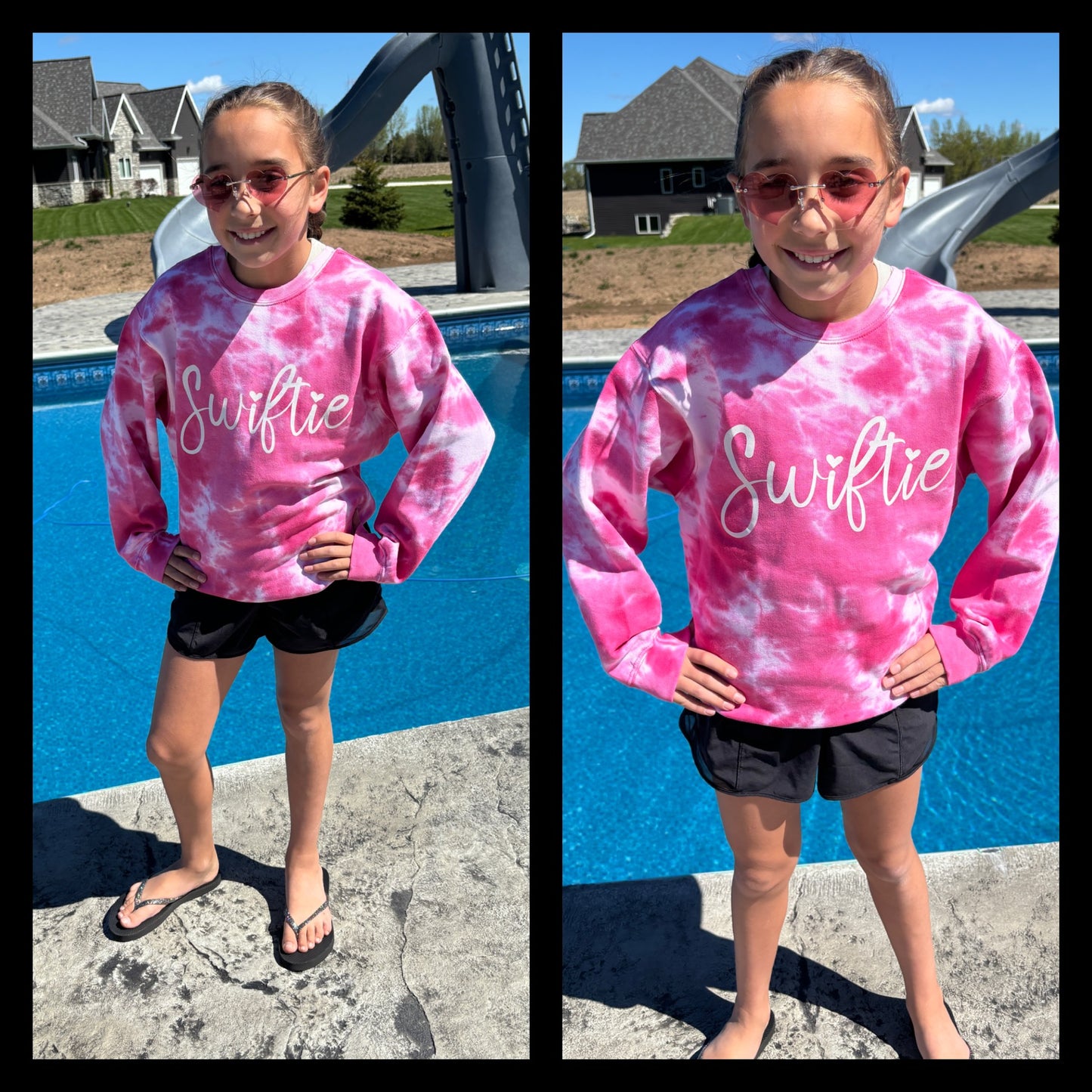 Swiftie Hot Pink Enza Swirl Crewneck