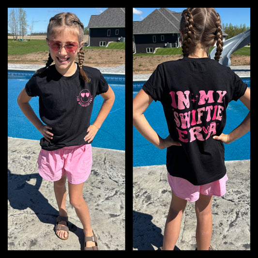 "In my Swifite Era" Black Bella Tee ~ Youth and Adult