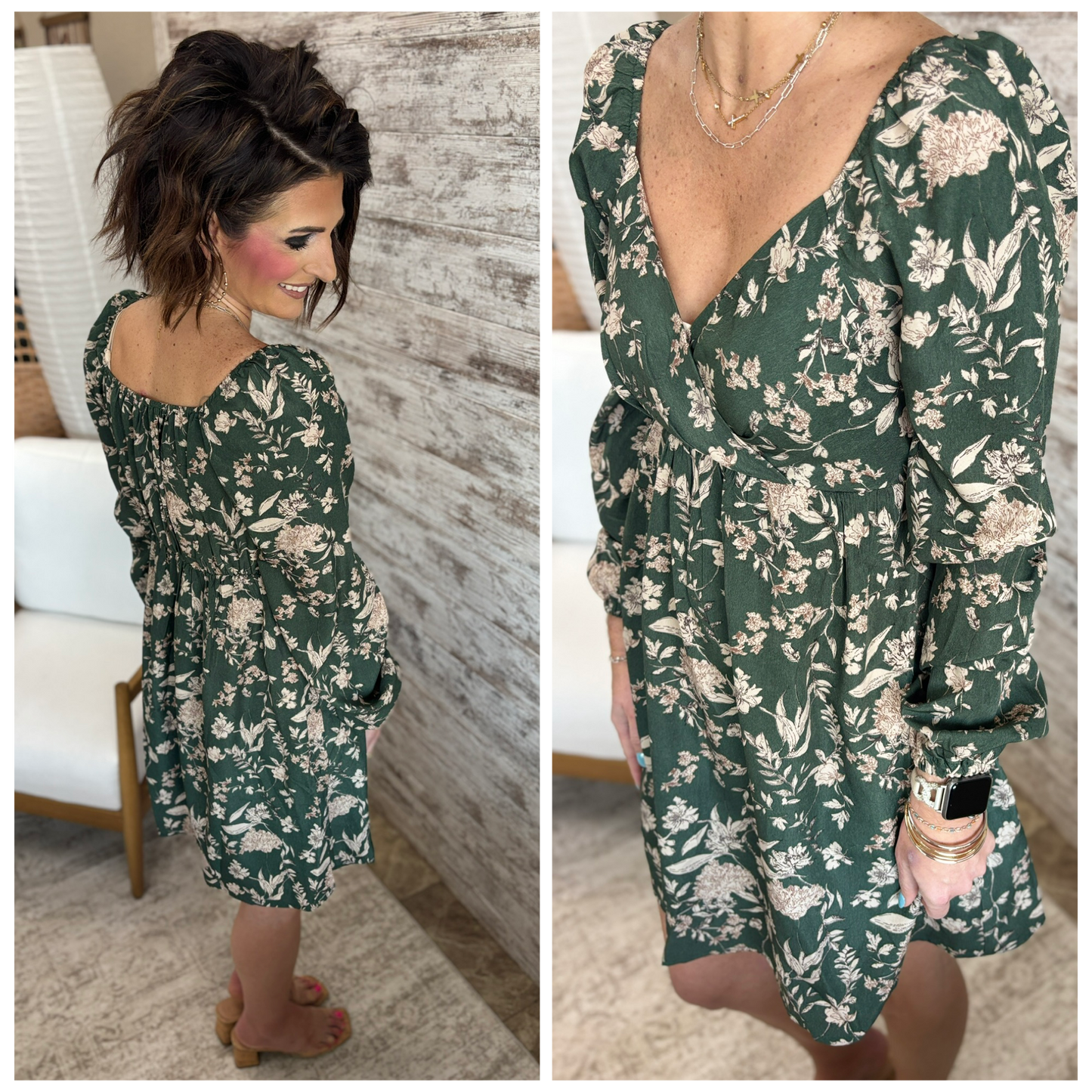 Dark Forest Floral Dress