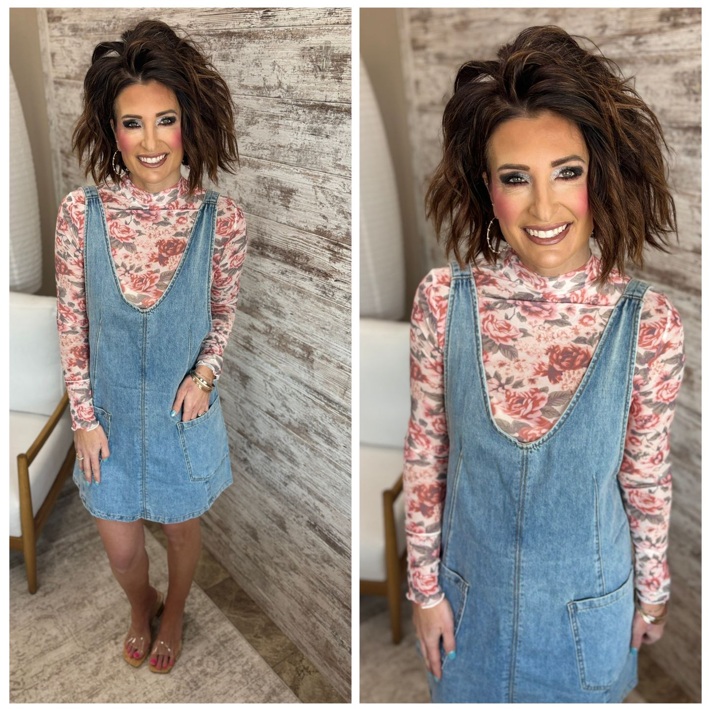 Denim Overall Dress
