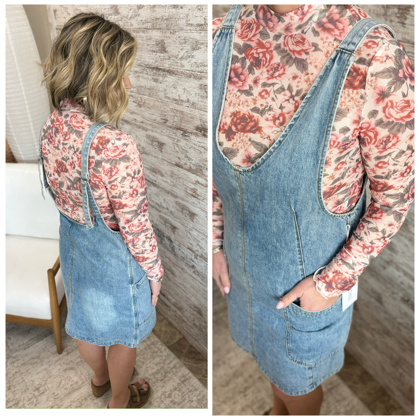 Denim Overall Dress