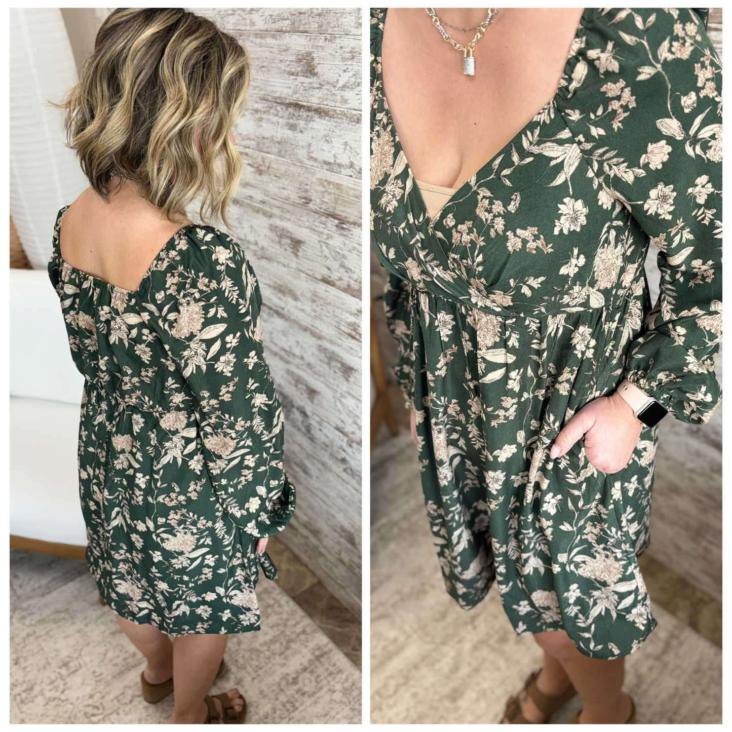 Dark Forest Floral Dress