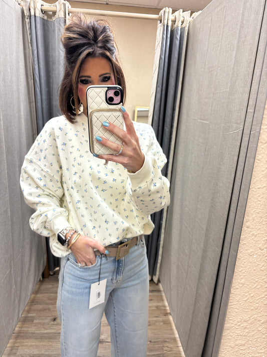Ditsy Floral Crew Neck